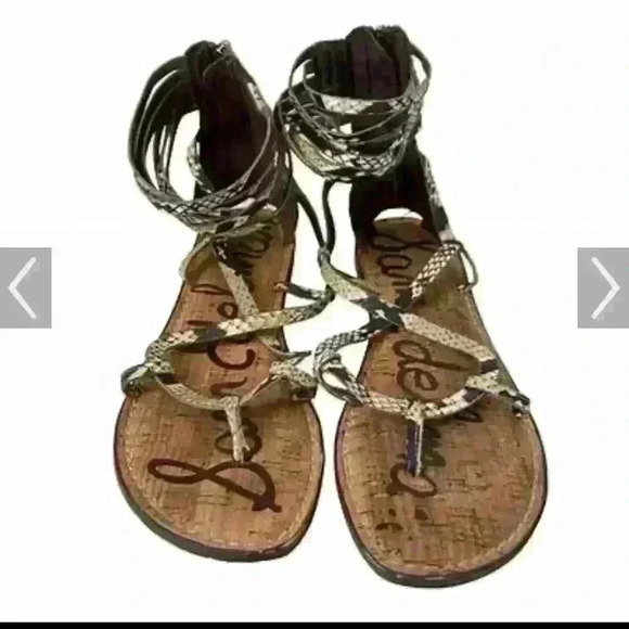 Sam Edelman Glenda gladiator snake embossed sandals. Good condition. Size 9.5. - Picture 4 of 14